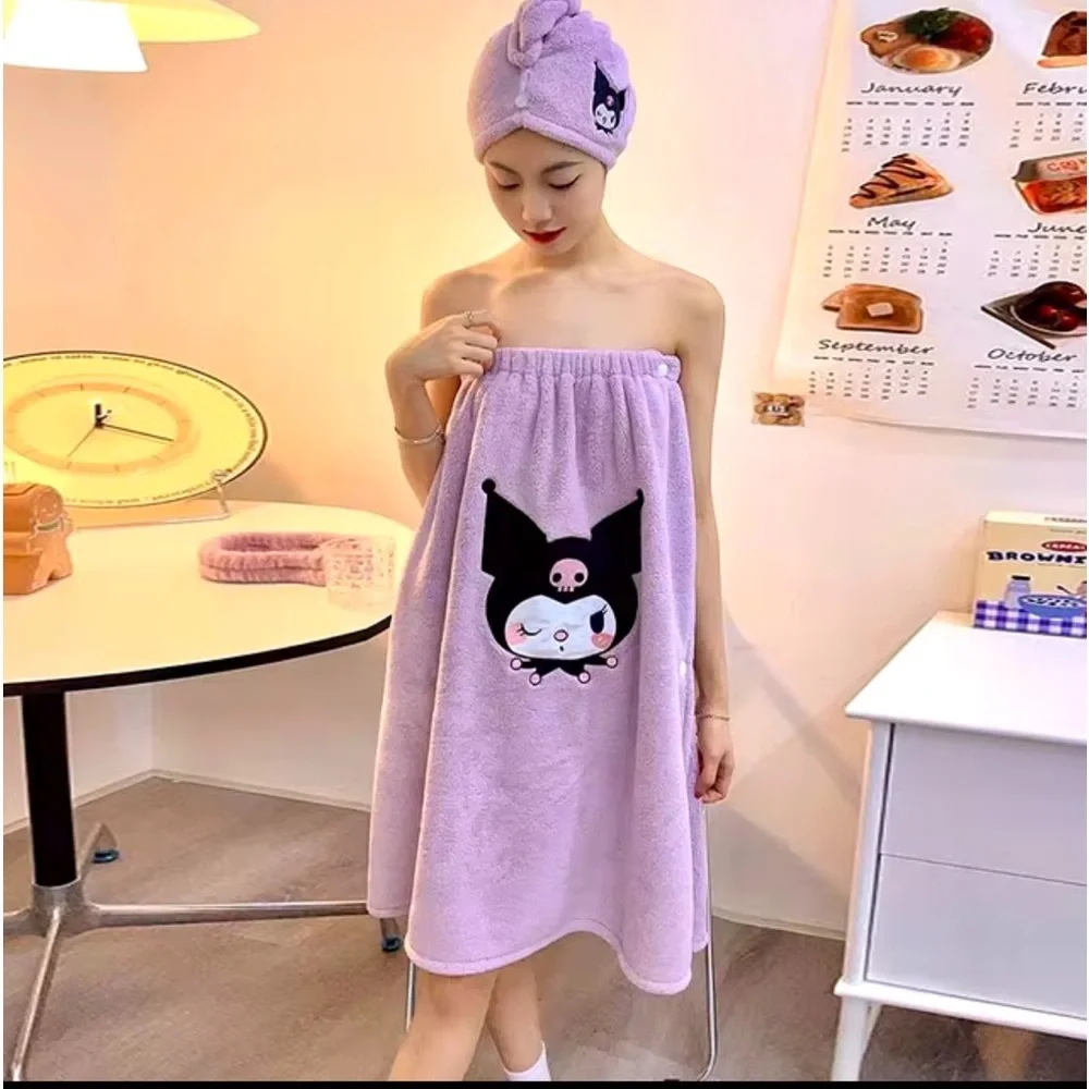 New  Kuromi Cartoon Printing Bath skirt set of‎ 3